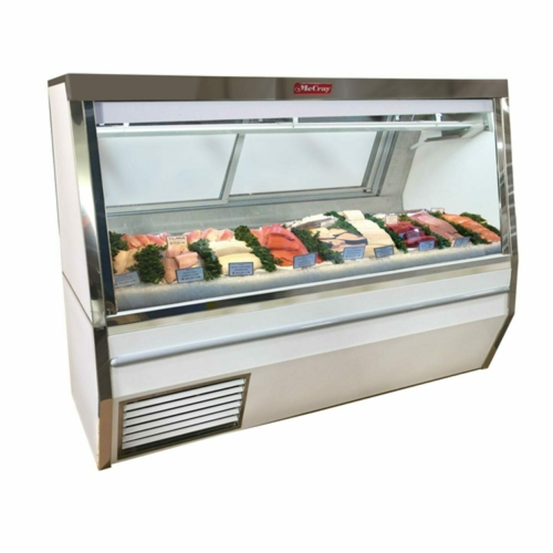 Howard-McCray SC-CFS34N-4-LED 48" Refrigerated Seafood Merchandiser & Double Duty Poultry Case