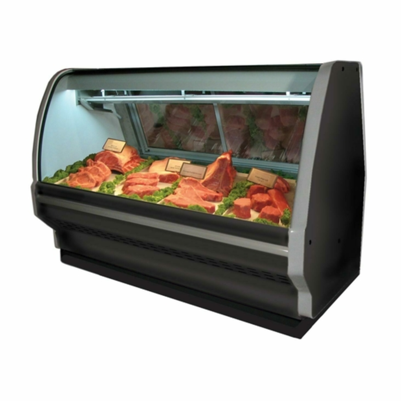 Howard-McCray SC-CMS40E-4C-BE-LED 51.5" Curved Glass Red Meat Deli Display Case