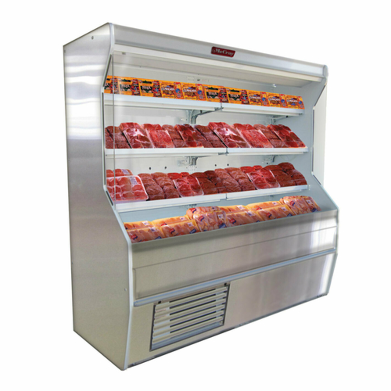 Howard-McCray SC-M32E-4-S-LED 50" Stainless Steel Endless Meat Merchandiser