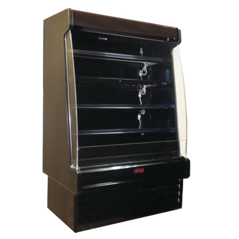 Howard-McCray SC-OD35E-4S-B-LED 51-Inch Black Endless Open Dairy Merchandiser