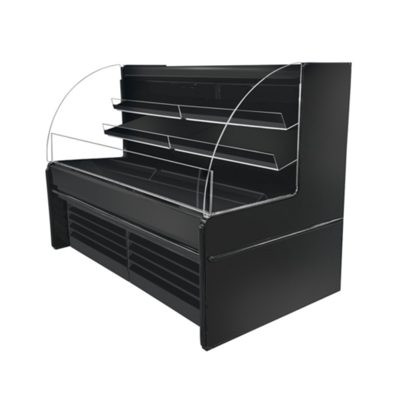 Howard-McCray SC-OD40E-6S-B 75-Inch Black Endless Open Refrigerated Merchandiser