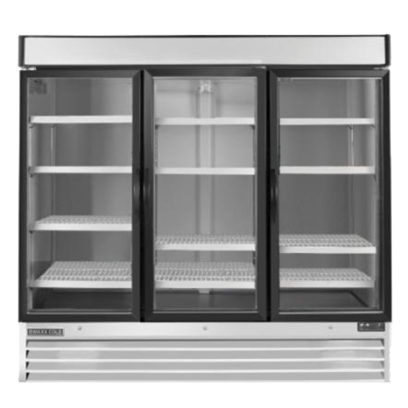 Maxx Cold MXM3-72FHC 72 Cu. Ft. 3-Glass Door Reach-In Display Freezer