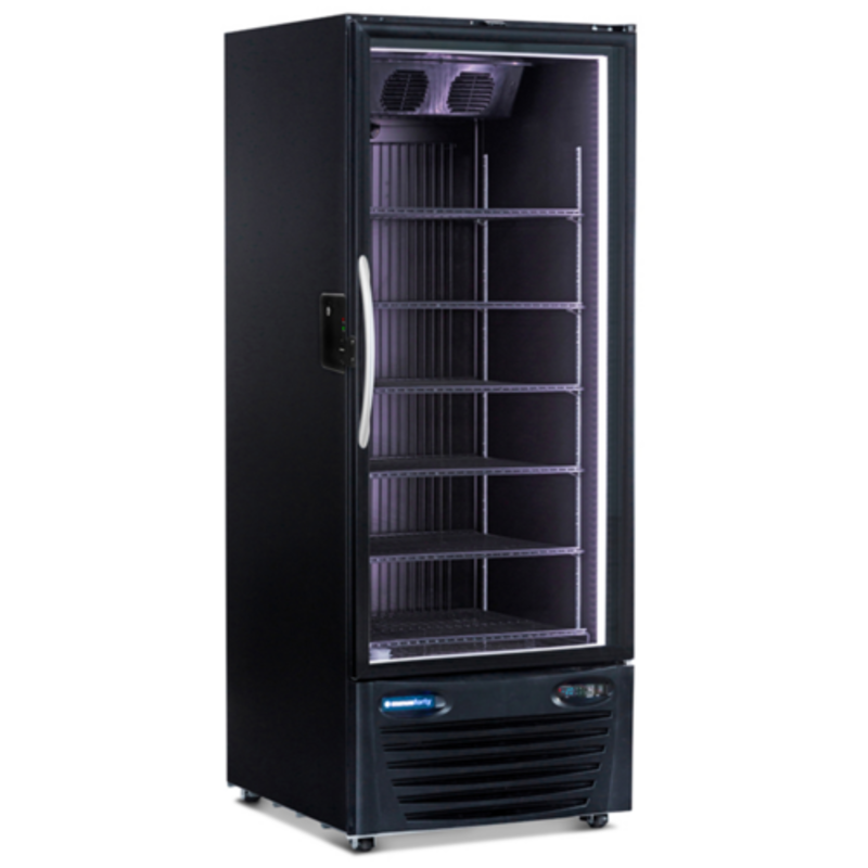 Minus Forty 22-USGF-F2-BK-BI 30-Inch Black Glass Door Freezer Merchandiser