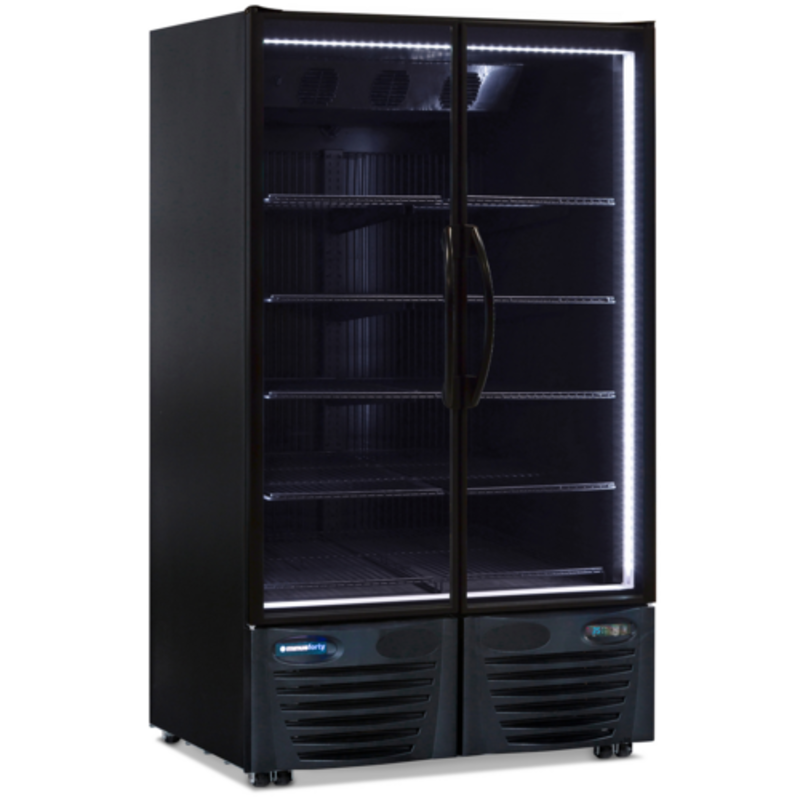 Minus Forty 46.5" Black Glass Door Merchandiser Refrigerator 43-UDGR-VF