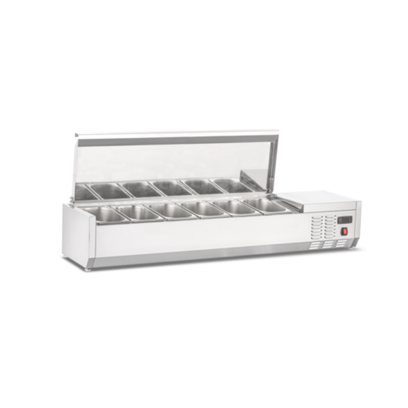 New Air NCSD-59-SL 59-Inch Refrigerated Countertop Topping Rail