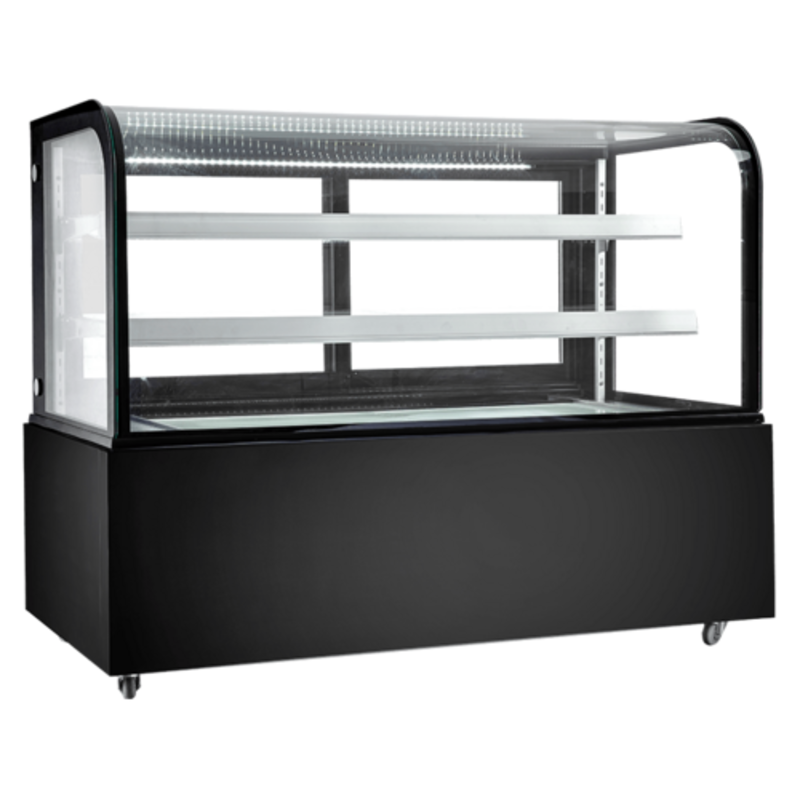 New Air NDC-60-CG 60.5-Inch Curved Glass Refrigerated Display Cabinet