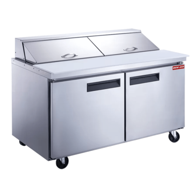 New Air NPT-060-SA 60-Inch Stainless Steel Sandwich & Salad Prep Refrigerator