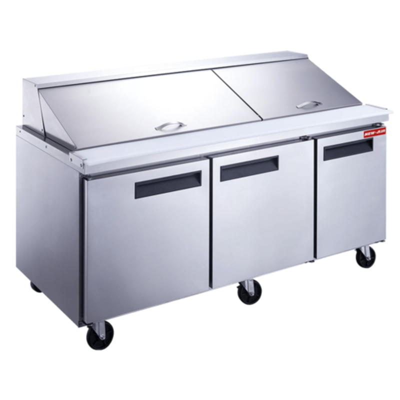 New Air NPT-072-MSA 72-Inch 3-Door Mega Top Sandwich and Salad Prep Table