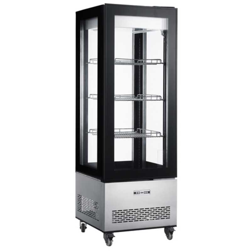 New Air NUDC-26-SS 14 Cu. Ft. Four-Sided Glass Refrigerated Display Case