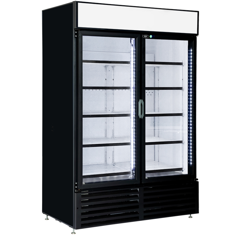 QBD CD47-HC/RX 54-Inch Black Glass Door Pharmacy Refrigerator
