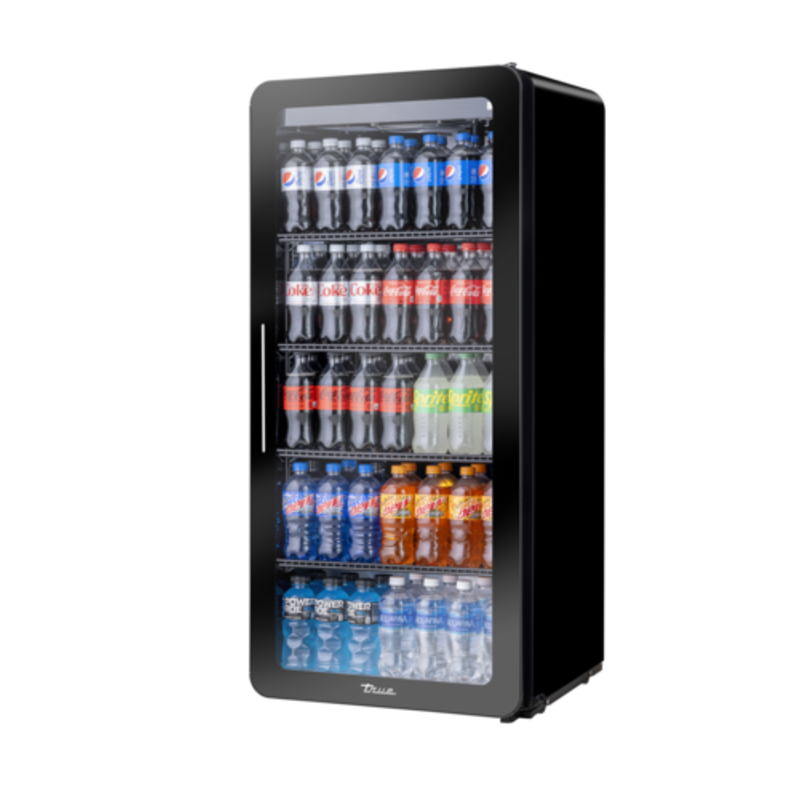 True CVM-11-HC~EGC01 24.88-Inch Contemporary Curved Glass Refrigerated Merchandiser