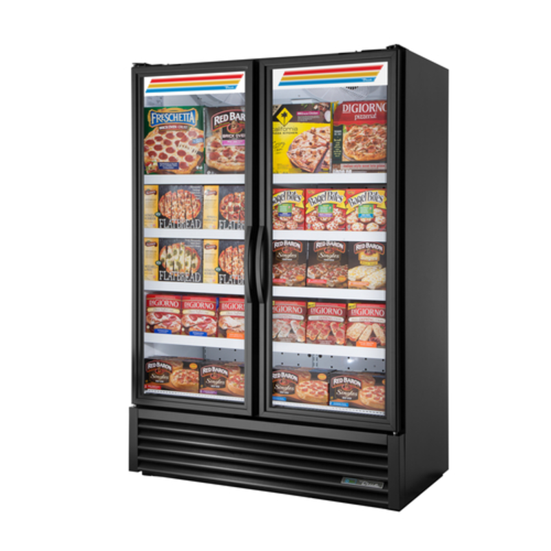 True Refrigeration FLM-54F~TSL01 53.88" Black Glass Door Display Freezer