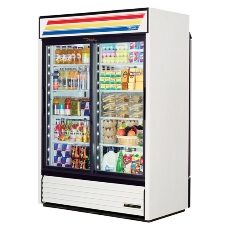 True GDM-47RL-HC-LD 54-Inch Black Pass-Through Refrigerated Merchandiser