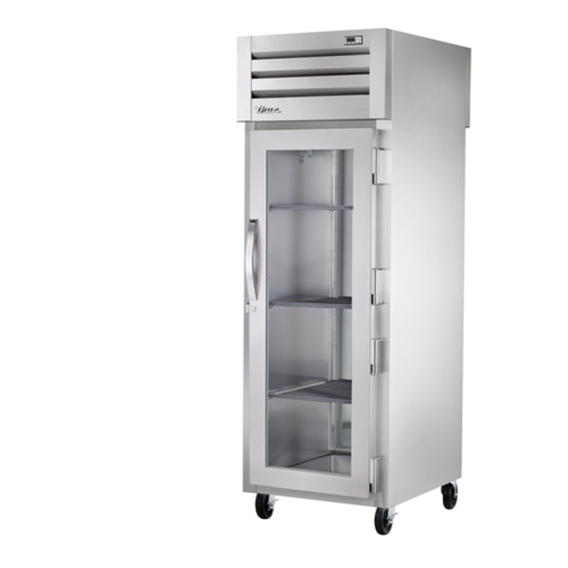 True STR1RPT-1G-1S-HC Pass-Thru Glass/Solid Door Refrigerator