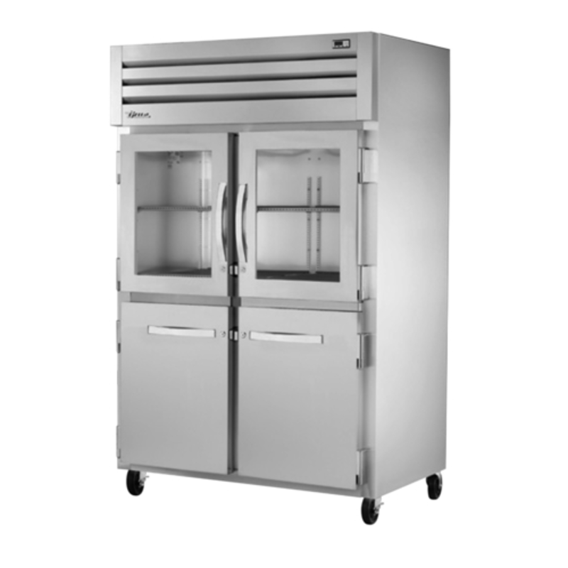 True STR2R-2HG/2HS-HC 52.63-Inch Two-Section Combination Door Refrigerator