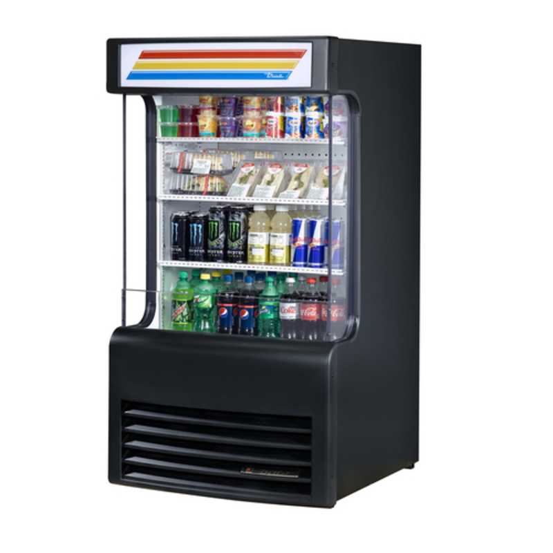 True TAC-14GS-LD 30.25-Inch Black Vertical Air Curtain Display Cooler
