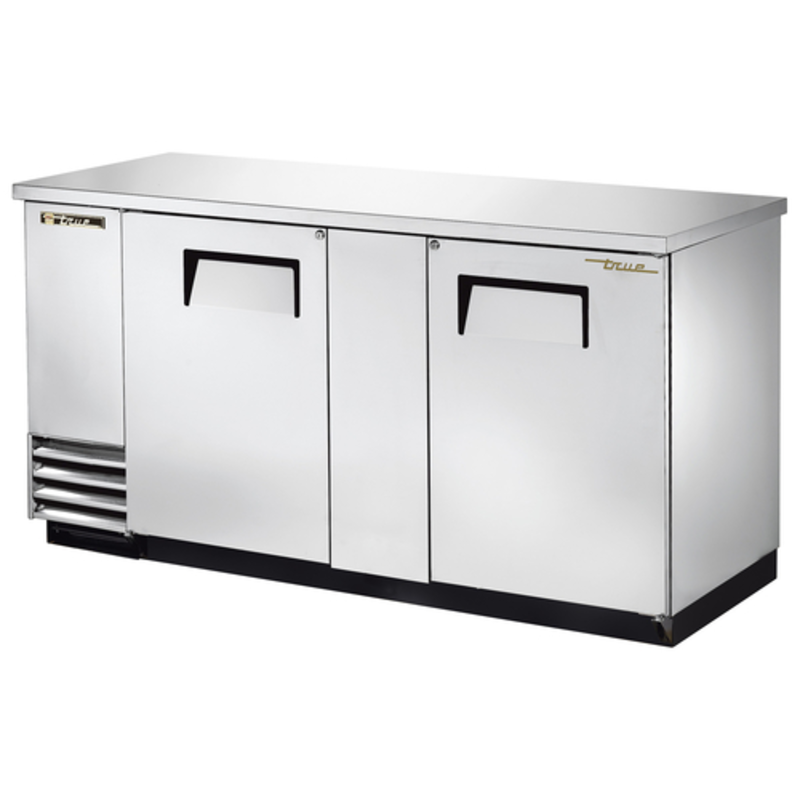 True TBB-3-S-HC 69-1/8" Stainless Steel Solid Door Back Bar Refrigerator