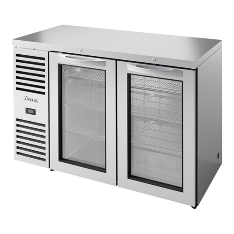 True TBR52-RISZ1-L-S-GG-1 52-Inch Outdoor-Rated Glass Door Back Bar Refrigerator