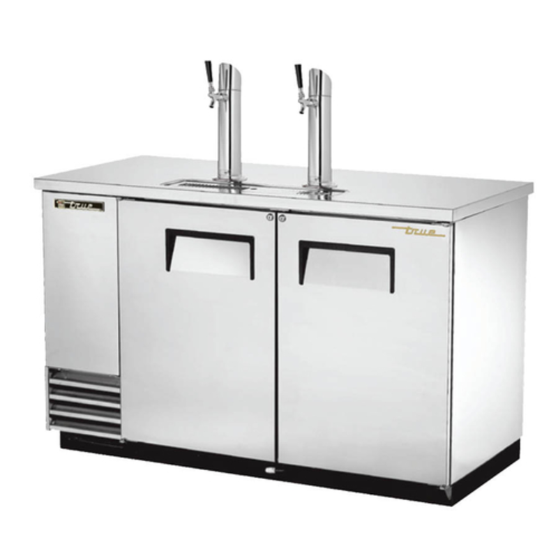 True TDD-2-S-HC 58.88-Inch Stainless Steel Draft Beer Dispenser