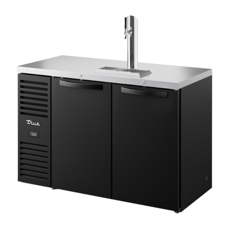 True TDR52-RISZ1-L-B-SS-1 52-Inch Outdoor-Rated Draft Beer Dispenser with Black Exterior