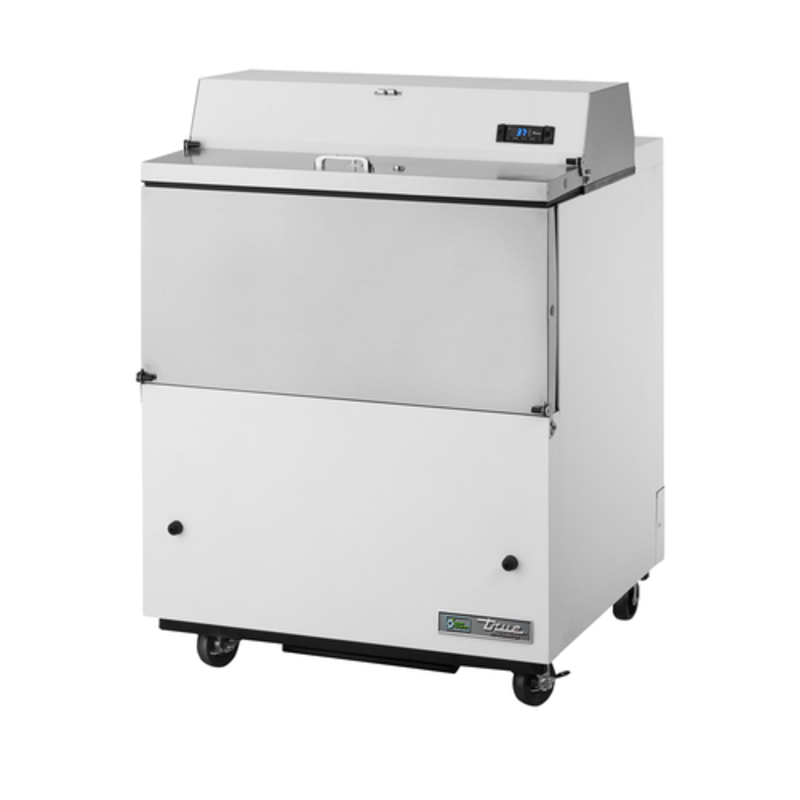 True TMC-34-SS-HC 8-Crate Mobile Milk Cooler with Stainless Doors