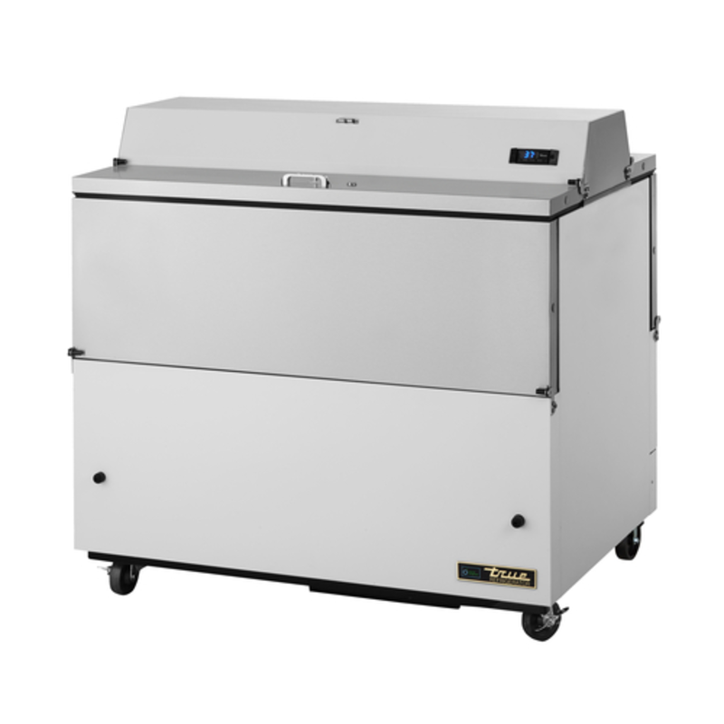 True TMC-49-DS-SS-HC 49" Mobile Dual-Sided Milk Cooler (12 Crate)