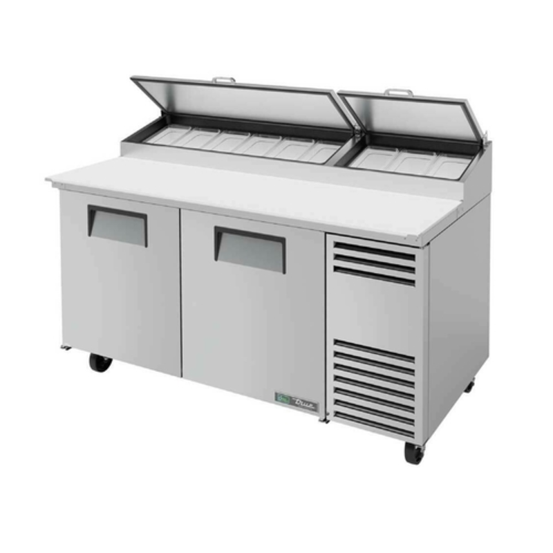 True TPP-AT-67-HC 67-Inch Two-Door Refrigerated Pizza Prep Table