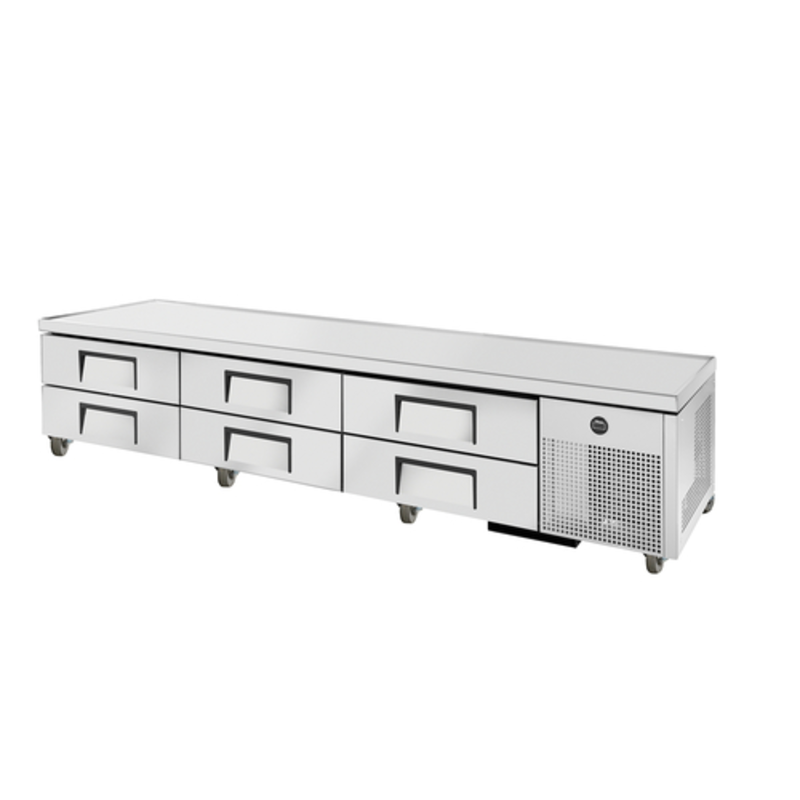 True TRCB-110-HC 110-Inch Commercial Refrigerated Chef Base with Six Drawers