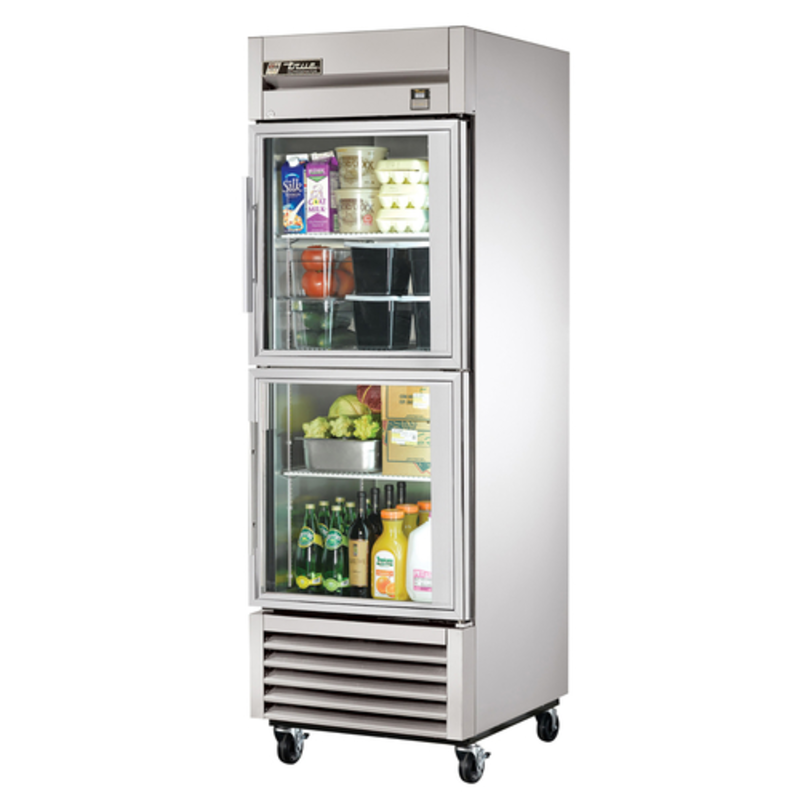True TS-23G-2-HC~FGD01 27" Single Section Glass Half-Door Reach-In Refrigerator