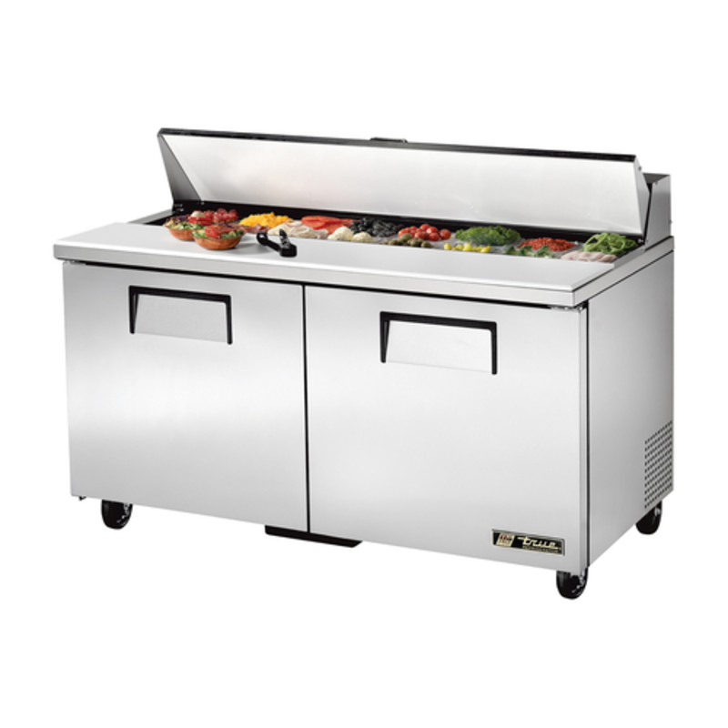 True TSSU-60-16-HC 60.38-Inch Commercial Sandwich & Salad Prep Table with 2 Doors