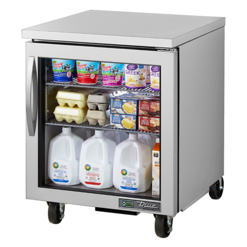 True TUC-27G-HC~FGD01 Undercounter Glass Door Cooler - 27.63"