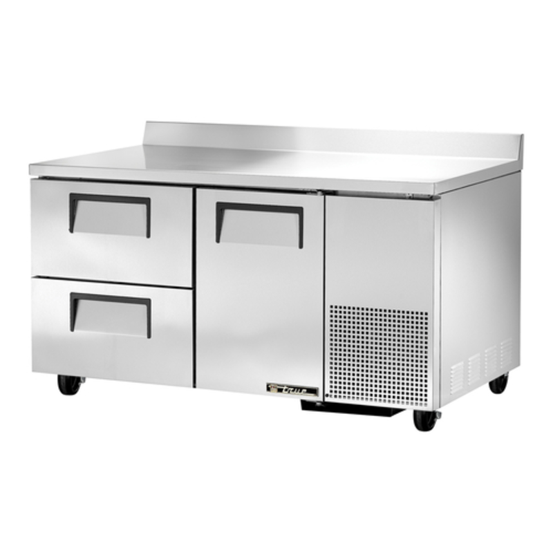 True TWT-60-32D-2-HC 60.25-Inch Deep Worktop Refrigerator with 1 Door and 2 Drawers