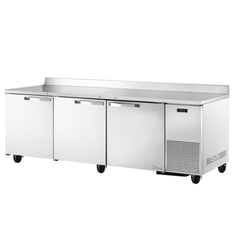True TWT-93-HC~SPEC3 93" Three-Section Worktop Refrigerator with Rear Splash