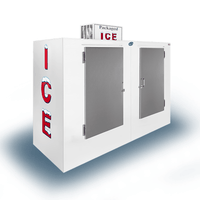 Leer L100UCSP 100 Cu. Ft. Outdoor Solid Door Ice Merchandiser