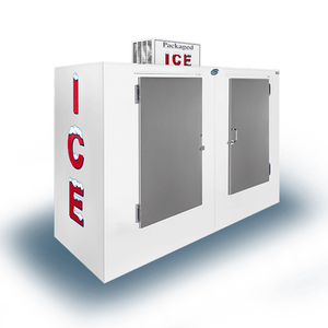 Leer L100UCSP 100 Cu. Ft. Outdoor Solid Door Ice Merchandiser