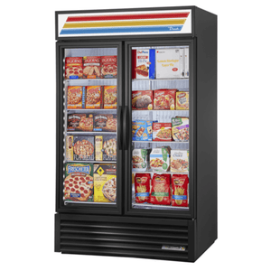True GDM-43F-FLX-HC~TSL01 47" Two-Door Convertible Glass Merchandiser Refrigerator/Freezer