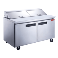 New Air NPT-060-SA 60-Inch Stainless Steel Sandwich & Salad Prep Refrigerator