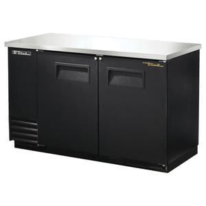 True TBB-2-HC 59" Black Solid Door Commercial Refrigerated Back Bar Cooler