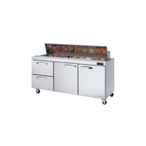 Blue Air BLPT72-D2L-HC 72" Commercial Sandwich and Salad Prep Table