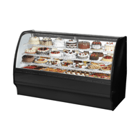 True TGM-R-77-SC/SC-S-W 77-1/4" Stainless Steel Curved Glass Bakery Display Case