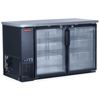 New Air NBB-60-SG 59-Inch 2-Door Glass Back Bar Beverage Refrigerator