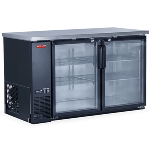 New Air NBB-60-SG 59-Inch 2-Door Glass Back Bar Beverage Refrigerator
