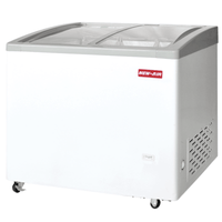 New Air NIF-61-CG 61-Inch Ice Cream Display Freezer with Curved Glass Doors