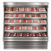 Howard-McCray SC-OM35E-8S-S-LED 99" Wide Stainless Steel Open Packaged Meat Display