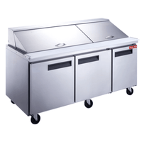 New Air NPT-072-MSA 72-Inch 3-Door Mega Top Sandwich and Salad Prep Table