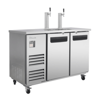 Blue Air BLKC59-2S-HC 58.75-Inch Two-Door Draft Beer Dispenser