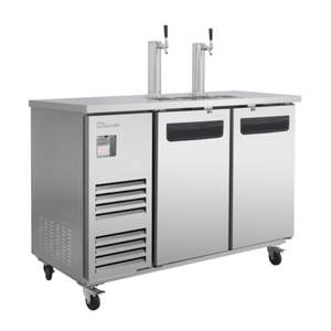 Blue Air BLKC59-2S-HC 58.75-Inch Two-Door Draft Beer Dispenser