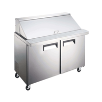 Ancaster Food Equipment 36.3-Inch Mega Top Refrigerated Prep Table, 2-Door (PTM-36 / SCLM2-36-E-HC)