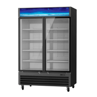 Blue Air BGF49B-HC 54.25" Two-Section Glass Door Display Freezer