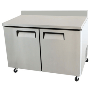 EFI CWDR2-48VC 48" 2-Door Refrigerated Worktop Counter with Backsplash